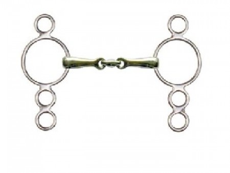 Bocado pessoa de plata alemana, 16 mm con anillos